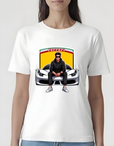 Tricou pentru dama - Ferrari Racing Heart - Performanță și Stil
