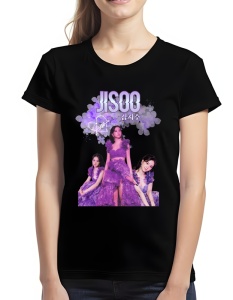Tricou pentru dama - K-POP - Jisoo Purple Dream - Tricou visător, stil floral, Jisoo look special. - Img 2