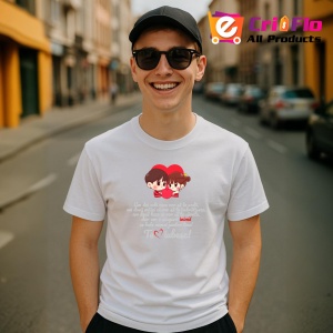 Tricou Perna Indragostiti Cu Mesaj Am Doi Ochi Care Vor Sa Te Vada, din bumbac 100%, tricou alb, Dama | Barbat - Img 4