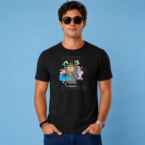 Tricou Personaj Mistic Japonez Graffiti Urban Cultura Asiatica, din bumbac 100%, tricou negru, Copii | Dama | Barbat