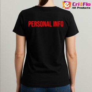 Tricou PERSONAL INFORMATII, Personalizat | Unisex Dama si Barbat, Negru - Img 3