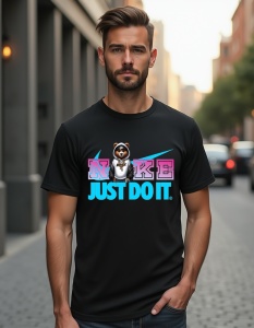 Tricou personalizat pentru barbati din bumbac 100% - Bear - Just Do It