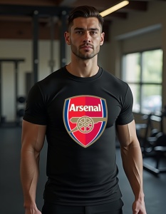 Tricou personalizat pentru barbati din bumbac 100% - Echipa De Fotbal - Arsenal