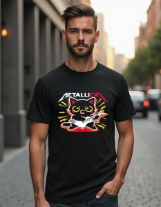 Tricou personalizat pentru bărbați din bumbac 100% - Metallicat