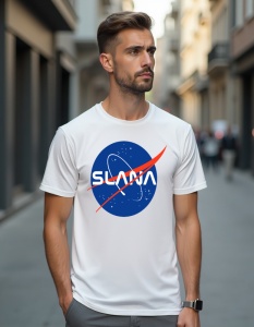 Tricou personalizat pentru bărbați din bumbac 100% - Slana Space Agency