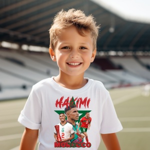 Tricou personalizat pentru copii cu fotbalistul Achraf Hakimi - Img 2