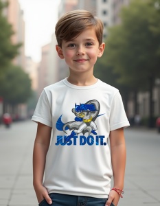 Tricou personalizat pentru copii din bumbac 100% - Batman Justice Punch, supererou, DC Comics, acțiune, noapte
