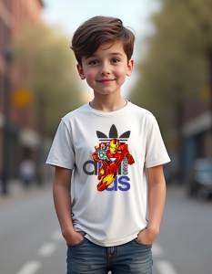 Tricou personalizat pentru copii din bumbac 100% - Ironman Power, supererou, Marvel, acțiune, tehnologie