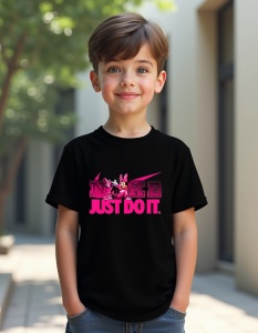 Tricou personalizat pentru copii din bumbac 100% - Minnie - Just Do It - Img 2