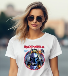 Tricou personalizat pentru dama din bumbac 100% - Iron Mando - Img 2