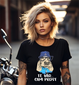 Tricou personalizat pentru dama din bumbac 100% - Te vad cam prost - Img 2