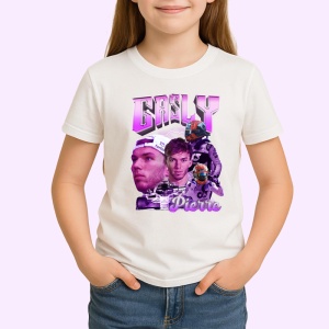 Tricou Pierre Gasly Portret Si Masina Colaj Echipa Alfatouri Formula 1, Copii | Dama | Barbat - Img 3