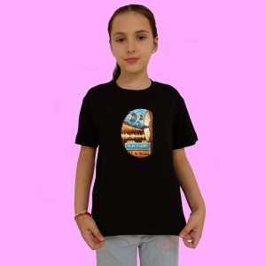 Tricou Play It Loud Caseta Retro Colorata, Copii | Dama | Barbat, culoare negru - Img 3