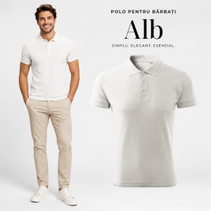 Tricou Polo Bărbat Malfini F03 Pique Polo Free, Stil Tip Tommy, 65% Bumbac, 200 g/m², Guler Polo, Label Free, 14 Culori, Mărimi S–3XL - Img 11