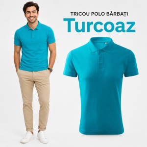 Tricou Polo Bărbat Malfini F03 Pique Polo Free, Stil Tip Tommy, 65% Bumbac, 200 g/m², Guler Polo, Label Free, 14 Culori, Mărimi S–3XL - Img 21