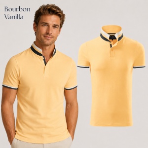 Tricou Polo Bărbați 256 Collar Up, 100% Bumbac, 215 g/m², Guler cu Contrast, 2 Nasturi, S–3XL, 10 Culori - Img 13