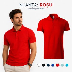Tricou Polo Bărbați Joy, 65% Bumbac, 35% Poliester, 170 g/m², Guler Polo cu 3 Nasturi, Mărimi S–3XL, 7 Culori - Img 17