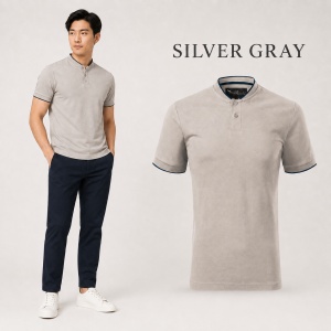 Tricou Polo Bărbați Malfini 273 Diamond, 100% Bumbac, 215 g/m², Guler Tip Bomber, 8 Culori - Img 17