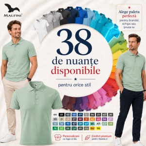 Tricou Polo Bărbați Malfini Pique Polo – , 38 Culori, Mărimi S-5XL, 65% Bumbac - Img 8
