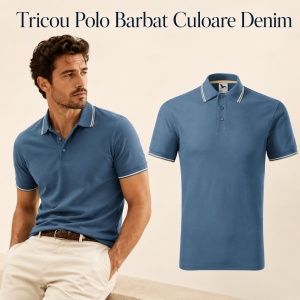 Tricou polo bărbați Malfini Premium, model Focus 232, material plăcut și rezistent, 65% bumbac, 35% poliester, ideal casual și office - Img 12