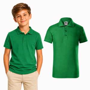 Tricou polo copii, fete și băieți, 65% bumbac, 200 g/m², mărimi 4–12 ani - Img 13