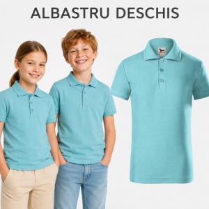 Tricou Polo Copii pentru Uniformă Școlară, Fete și Băieți, cu Guler - Img 12
