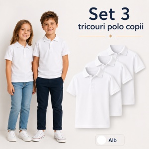 Tricou Polo Copii - Set de 3 Bucăți tricouri polo copii fete si baieti - Img 9