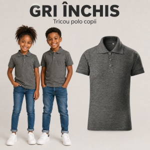Tricou Polo Copii Tip Tommy – Cu Guler, Calitate Premium, pentru Școală, Băieți și Fete - Img 15