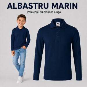 Tricou Polo cu Mâneci Lungi pentru Băieți Bluza Polo Copii - Img 12