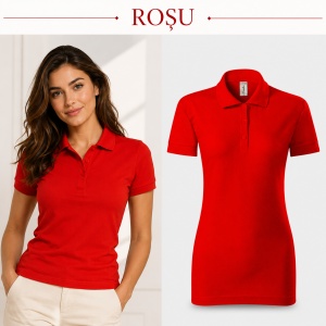 Tricou Polo Damă Joy P22 – 65% Bumbac, 170 g/m², Croială Cambrată, Etichetă Detașabilă - Img 15