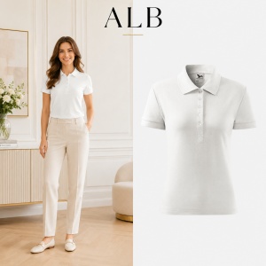 Tricou Polo Damă Malfini Cotton, 100% Bumbac, Croială Cambrată, Guler Polo Raiat, 5 Nasturi, 17 Culori, Mărimi XS–2XL - Img 14