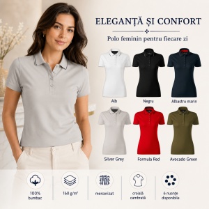 Tricou Polo Damă Malfini Premium 269 Grand, 100% Bumbac Mercerizat, Croială Cambrată, 160 g/m², XS 2XL, 6 Culori - Img 8
