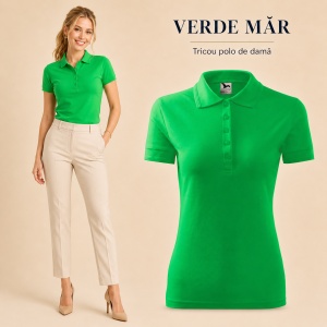 Tricou Polo Damă Pique Polo, Croială Cambrată, 36 Nuanțe, Mărimi XS–3XL - Img 21