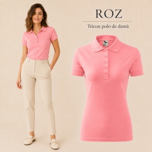 Tricou Polo Damă Pique Polo, Croială Cambrată, 36 Nuanțe, Mărimi XS–3XL - Img 30