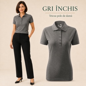 Tricou Polo Damă Pique Polo, Croială Cambrată, 36 Nuanțe, Mărimi XS–3XL - Img 39
