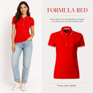 Tricou Polo Damă Premium Malfini 253 Perfection Plain, 95% Bumbac 5% Elastan, Croială Slim Fit, 200 g/m², S 2XL, 7 Culori - Img 31