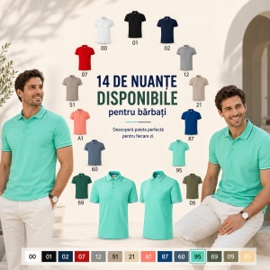 Tricou Polo Pique Bărbați Malfini Focus, 14 Culori Disponibile, 65% Bumbac, 180 g/m², Guler tip tommy cu Dungi Contrastante, Mărimi S 3XL - Img 10