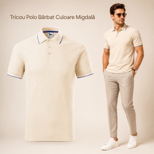 Tricou Polo Pique Bărbați tip Tommy | Guler cu Dungi | 14 Culori Disponibile- 232 - Img 17
