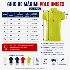 Tricou Polo Sport Unisex Damă și Bărbat Malfini 217 Victory, Extra Dry, 100% Poliester, 150 g/m² - Img 3