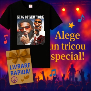 Tricou Pop Smoke - King of NY, muzica POP, Dama | Barbat | Copii, Culoare Negru - Img 7