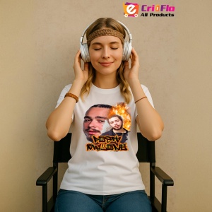Tricou Post Malone - Flames Style, muzica POP, Dama | Barbat | Copii - Img 9