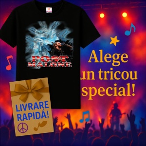 Tricou Post Malone - Ice Theme, muzica RAP, Dama | Barbat | Copii, Culoare Negru - Img 15