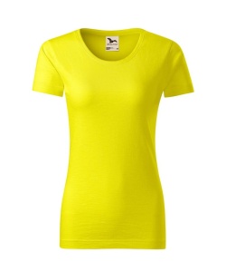 Tricou premium dama din bumbac organic de culoare galben lime