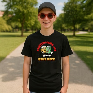Tricou Prieteni Dupa Job, Bere Rece Negru, Drink Beer Negru, Copii | Dama | Barbat - Img 10