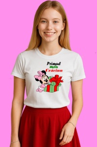 Tricou Primul Meu Craciun Minnie, din bumbac 100% Copii | Dama | Barbat