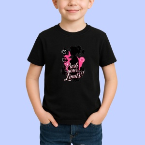 Tricou Push Your Limit Silueta Femeie Haltere, Copii | Dama | Barbat, culoare negru - Img 2
