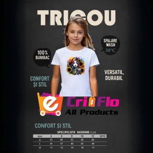 Tricou rainbow hair girl skull tattoo, fata cu par curcubeu si tatuaj craniu, Copii | Dama | Barbat - Img 9