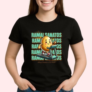 Tricou Ramai Sanatos Mergi Sanatos fii fericit Negru, Artboard 1 Negru, Copii | Dama | Barbat - Img 2