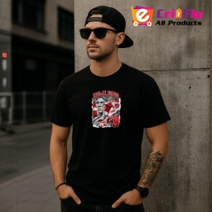 Tricou Rasmus Hojlund Danemarca Atacant United Fotbal, din bumbac 100%, tricou negru Copii | Dama | Barbat - Img 6
