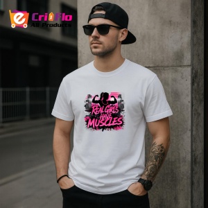 Tricou Real Girls Have Muscles Roz Intens, Copii | Dama | Barbat - Img 5